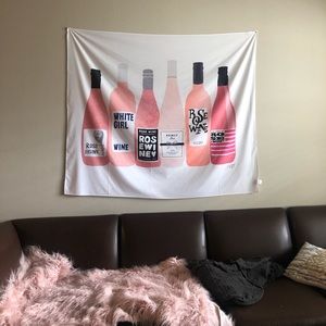 Rosé Bottles Wall Tapestry